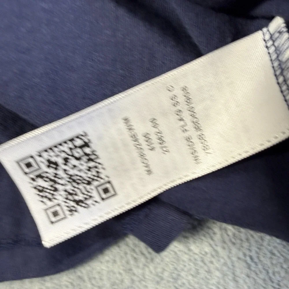 True Religion Shirt Mens 3XL Blue Stripe Graphic Short Sleeve Buddha Crew Neck T